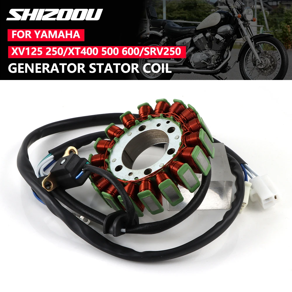 Bobina de estator para Yamaha XT600 XT600E XT400E XT500E TT600 TT600R TT600E XTZ660 Tenere XV125 XV250 Virago 125 SRV250 Renaissa 250