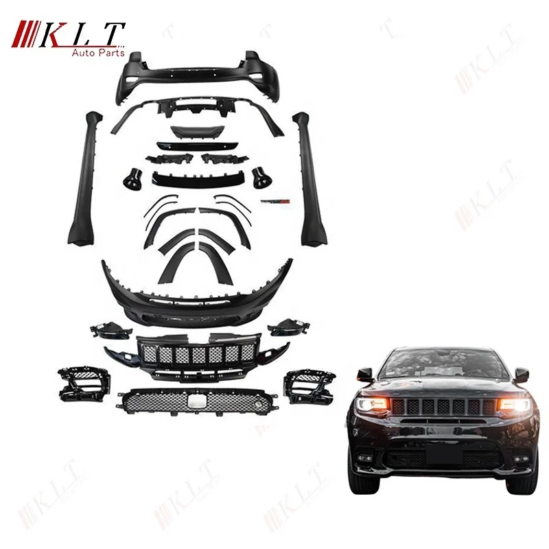 

KLT best quality Front And Rear Bumper Grills Side Skirts Hood Fenders Body Kits For Jeep Grand Cherokee 2014-2020 Year