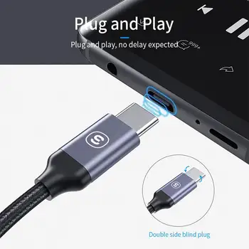 Adaptér Essager USB Type-C 3,5 Jack pro sluchátka s USB-C na 3,5mm jack pro sluchátka, AUX audio kabel pro Huawei P30 Xiaomi Mi 10 9 ES 8 nejlepší prodej Handsfree od Googlu Pixel - №4
