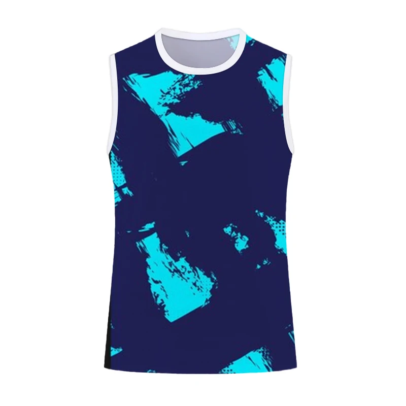 Letni męski podkoszulek odzież do ćwiczeń oddychający t-shirt bez rękawów męski oversize szybkoschnący Tank Top sportowy Top do biegania Outdoor