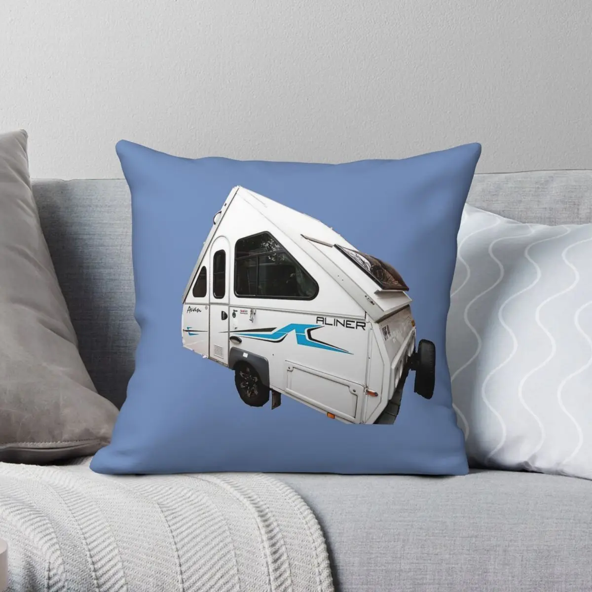 The Avan Aliner Caravan Square Pillowcase Polyester Linen Velvet Pattern Zip Decor Pillow Case Home Cushion Case