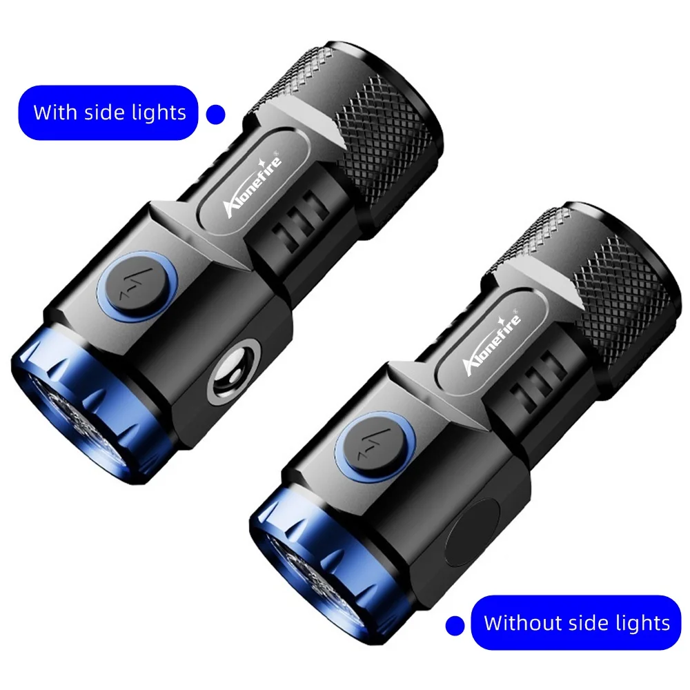 6500K 8LED High Bright Mini Flashlight Usb Rechargeable COB Side light Tail Magnet Clip Torch Portable Lighting X88