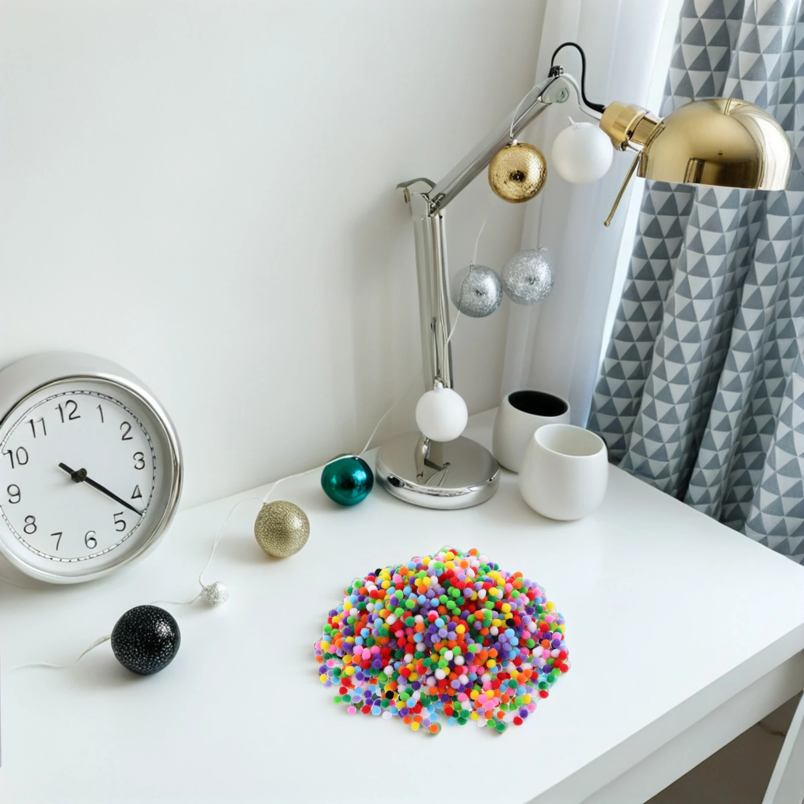 

2000Pcs 5mm Multicolor Craft Pom Poms Soft Mixed Color for DIY Projects Creative Decorations Kids Crafts Supplies