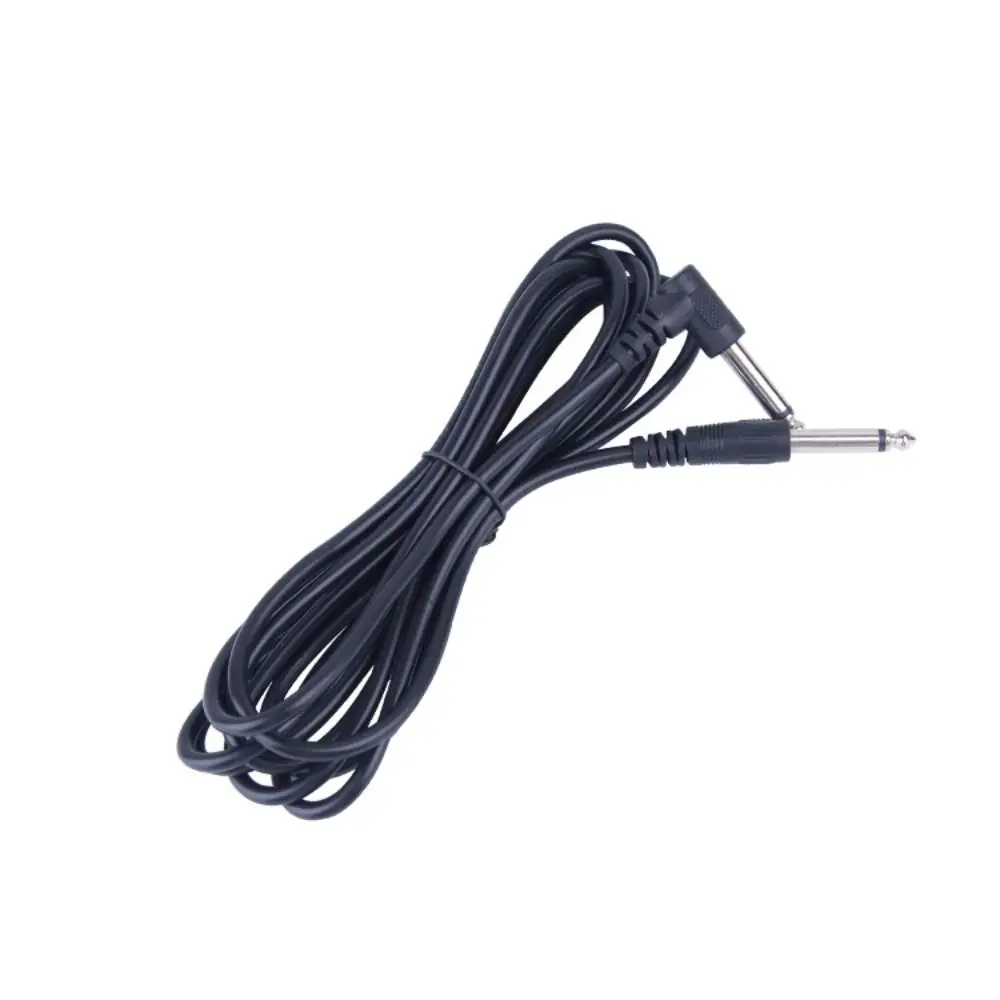 Straight To Right-Angled Guitar Instrument Cable Patch Cord Noise Shielded Electric Guitar Cable 6.35mm 2 Plugs Guitar Cord