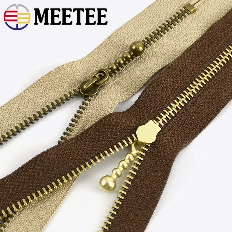 5Pcs Metal Zippers for Sewing 15/20/30/40cm 3# Close-End Decorative Bag Zipper Closure Zip Repair Kit DIY Accessories