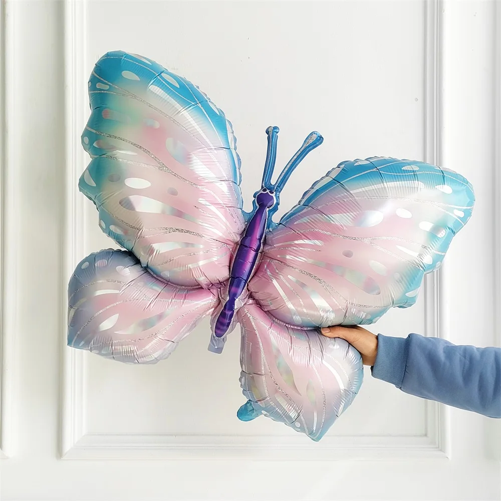 

New Butterfly Aluminum Foil Balloons Girls 1st Birthday Party Decorations Colorful Butterfly Balloon Wedding Baby Shower Globos