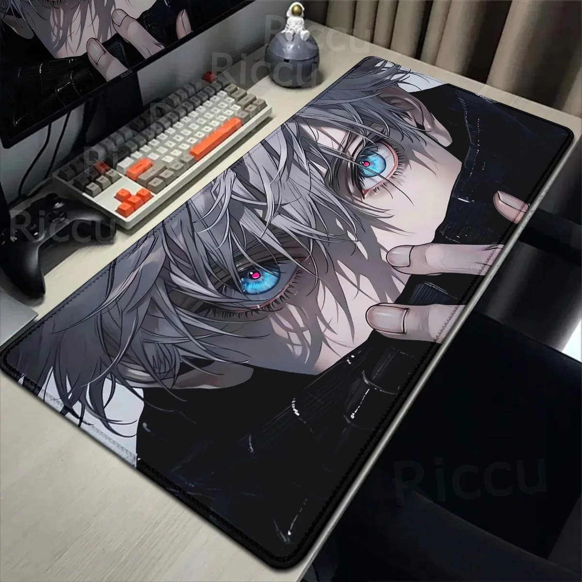 Hot Gojo Satoru XXL Mousepad Gamer Large Anime Gaming Accessories MousePad Non-slip Jujutsu Kaisen Desk HD Printing Mat Keyboard