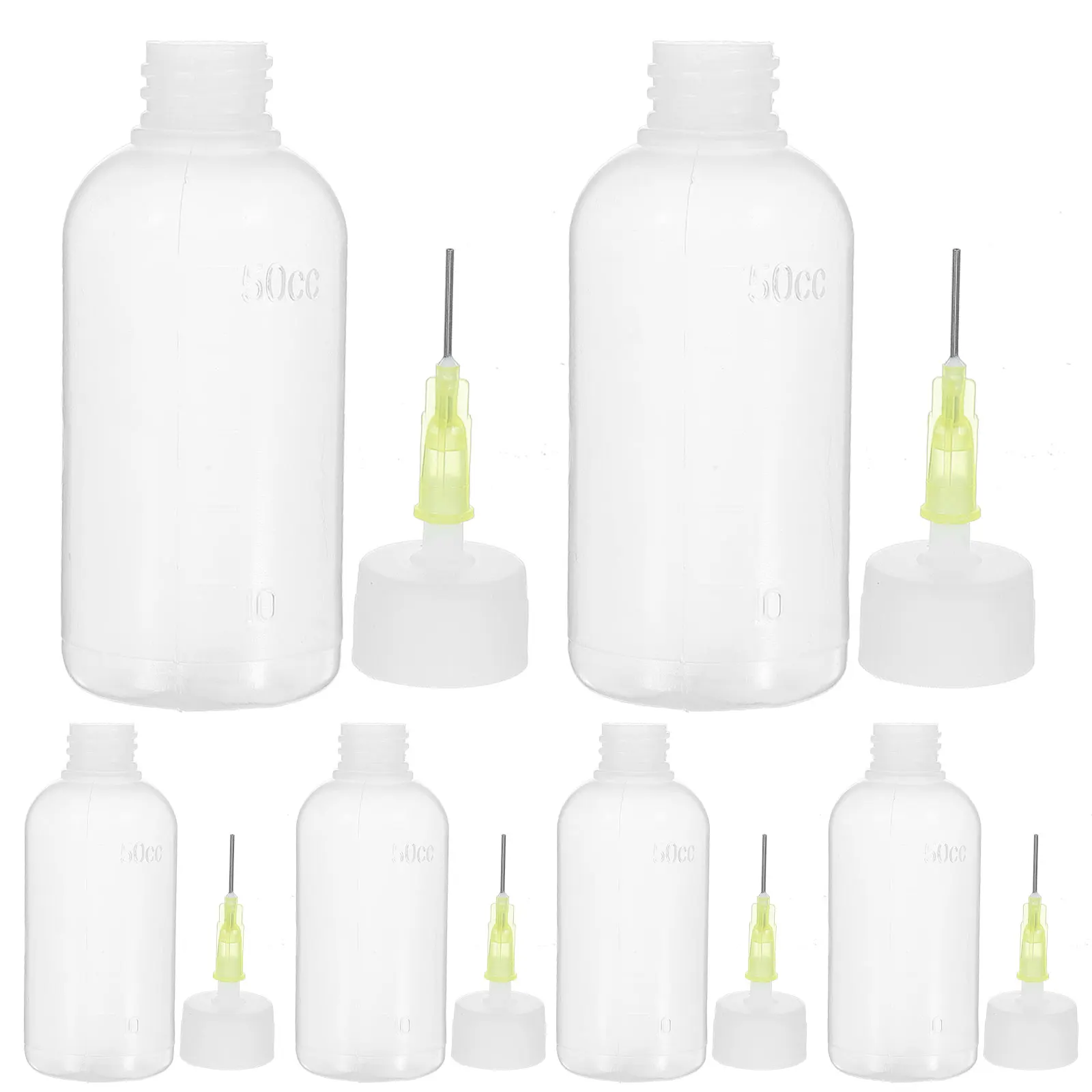 

6 Pcs Dispensing Bottle Refillable Glue Bottles Precision Tip Applicator Plastic Needle