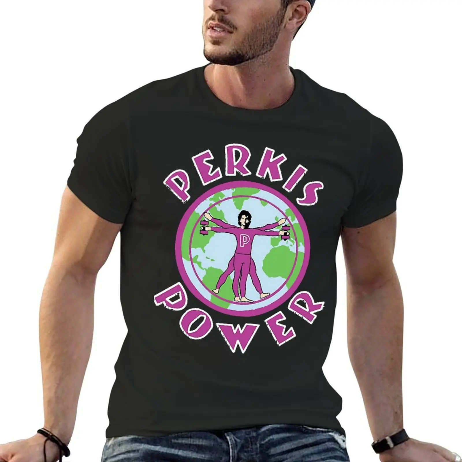 Perkis Power T-Shirt summer tops kawaii clothes oversized graphic tee vintage mens t shirt