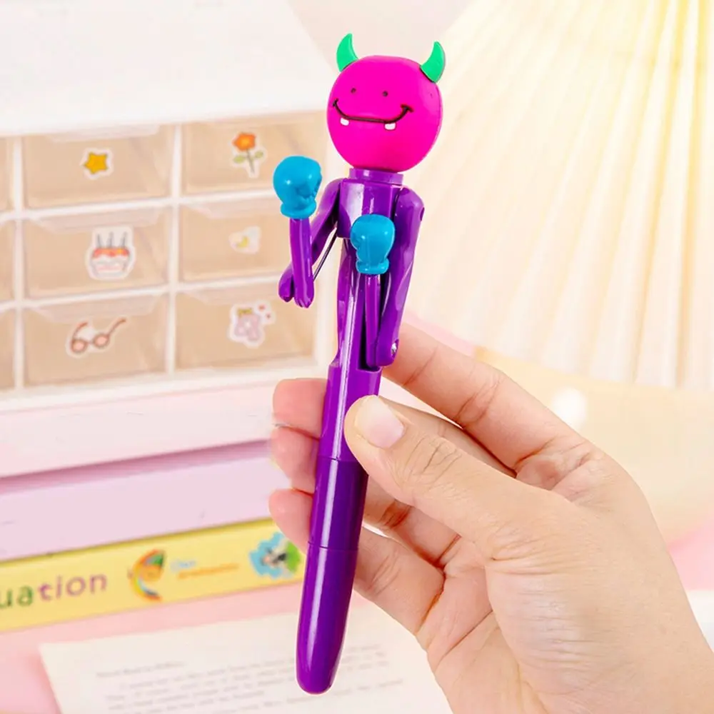 Signature Interactive Boxing Pen Writing 1.0mm Fun Mechanism Fist Pen Boring Press Ballpoint Pen Boxing Fighting Pen