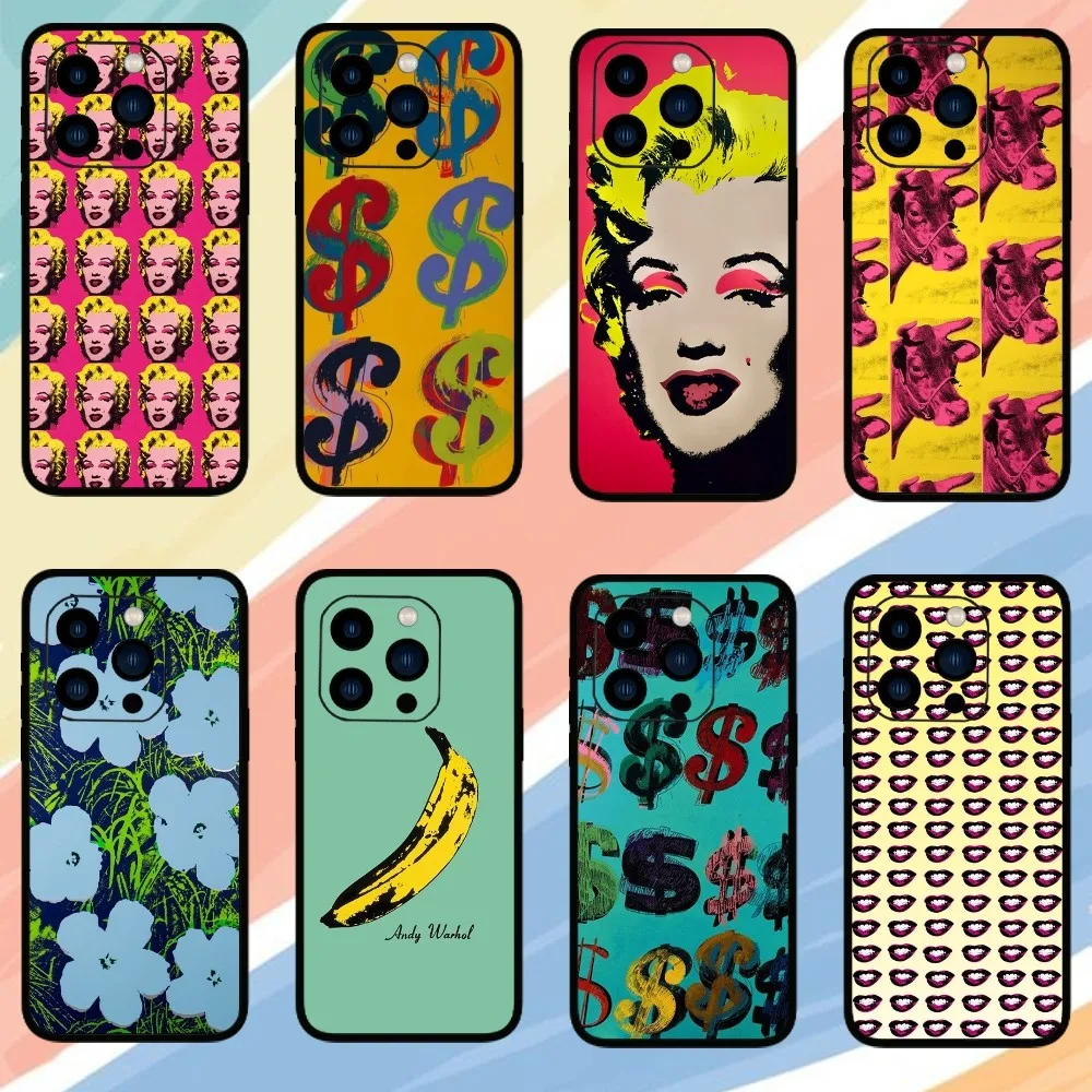 Art Andy Warhol  Phone Case For iPhone 15 14 13 12 11 Pro Max mini XS XR X 8 Plus SE Cover