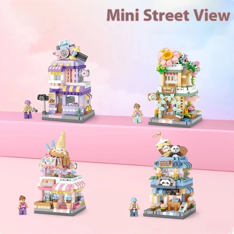 ตัวต่อไมโครบล็อก LOZ 8813-16 มินิสตรีทวิว ขนาด 1:64 ประกอบเอง ของขวัญ ของสะสม ตกแต่งโต๊ะ