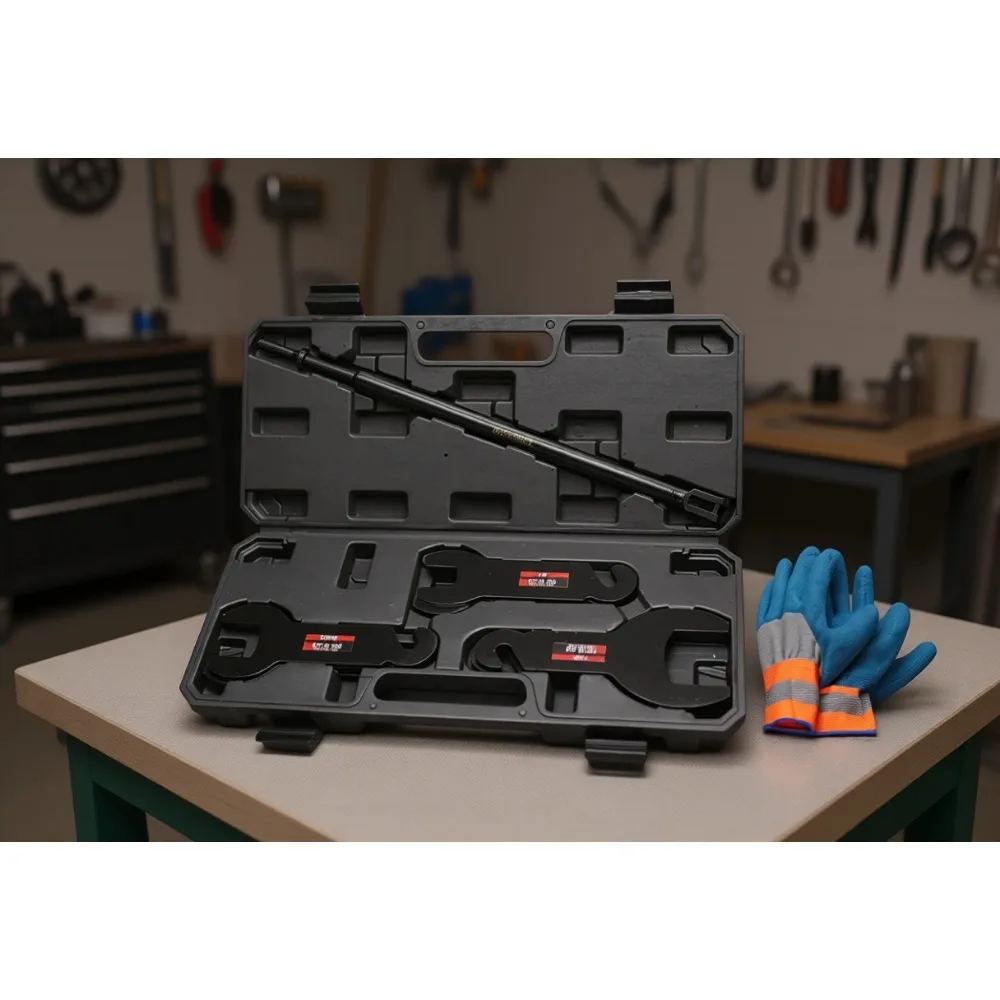 

43300 Pneumatic Fan Clutch Wrench, 8PCS Fan Clutch Removal Tool Kit Compatible with Ford/GM/Chrysler/Jeep