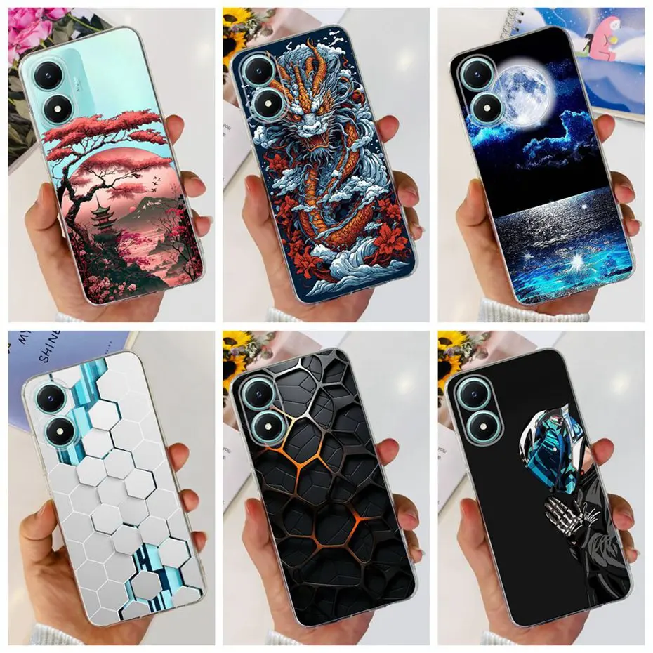 Fashion Pattern Case For Vivo Y02s Soft Silicone TPU Back Cover For Vivo Y02S Y 02S V2203 Phone Cases