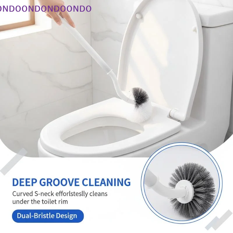 Toilet Brush No Drilling Wall Mounted Long Handle Soft Bristle Quick Drying for Household Toilet Cleaning