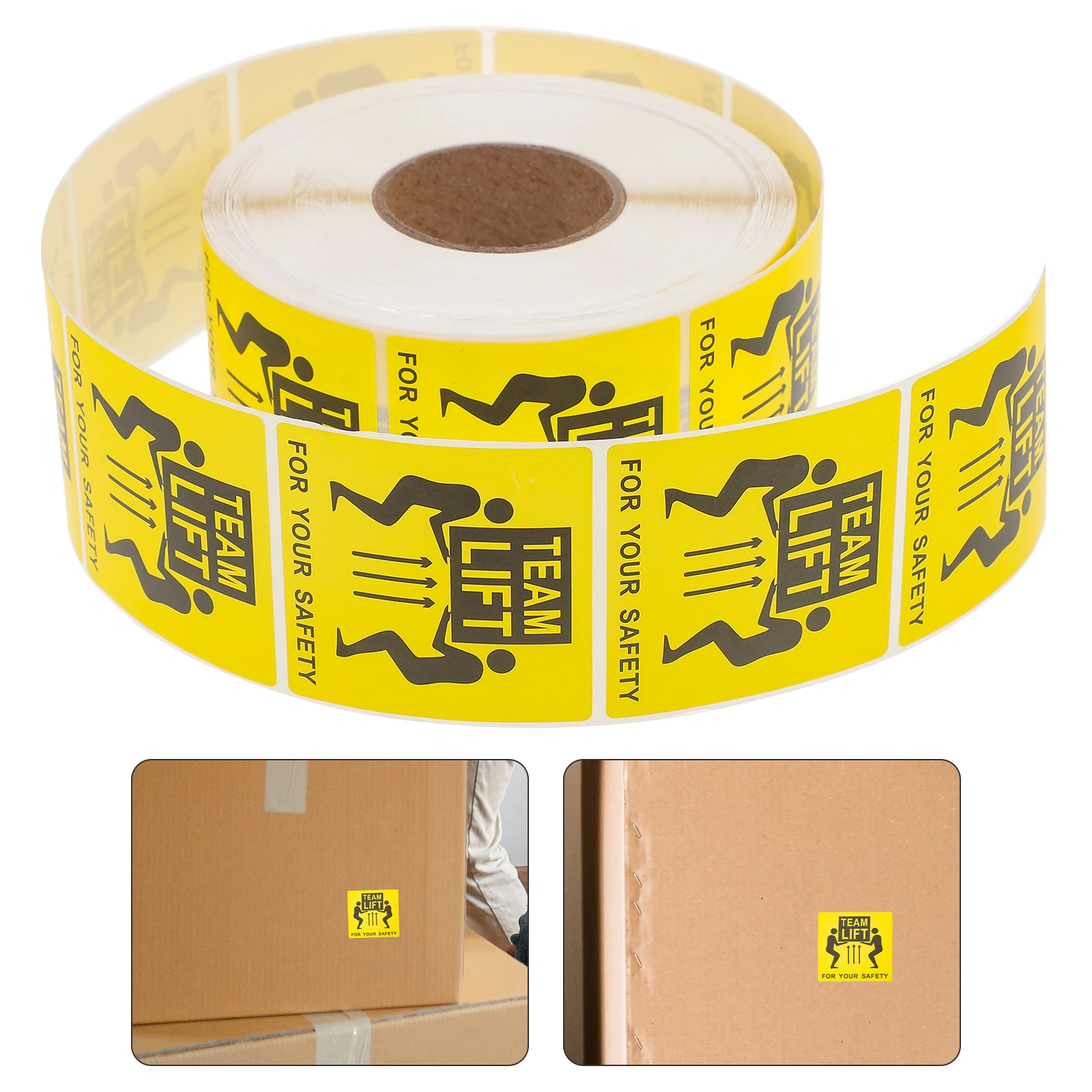 

Duty Warning Label Team Lift Sticker for Moving Boxes Fluorescent Caution Sticker Heavy Object Labels Shipping Packaging Label