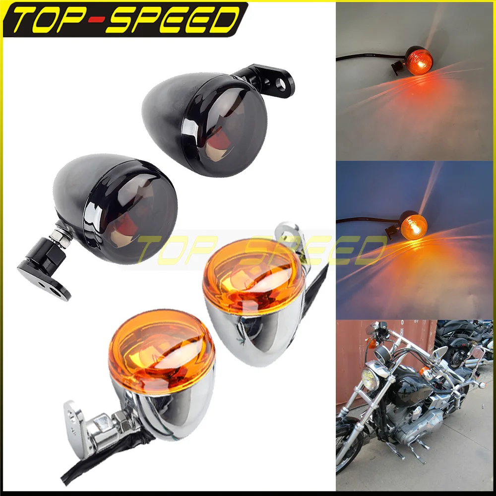 Motorcycle Turn Signal Bullet Indicator Light For Harley XL1200S FXRS FXLR FXDWG FXD FXDL FXDX FXDXT FLSS FLSTF FXST FXSTB FXSTC