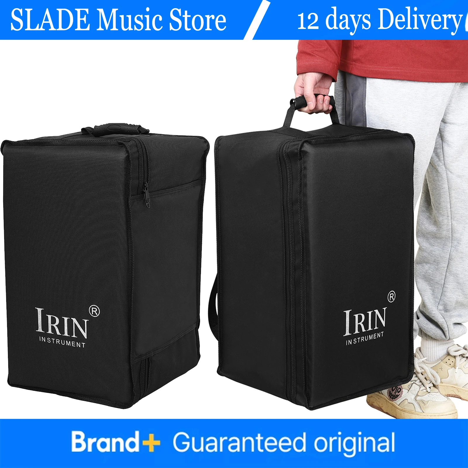 

Чехол для барабана IRIN Cajon — оксфорд с толстой подкладкой, водонепроницаемый, с двойной молнией, портативный и черный рюкзак, детали барабана Cajon Box