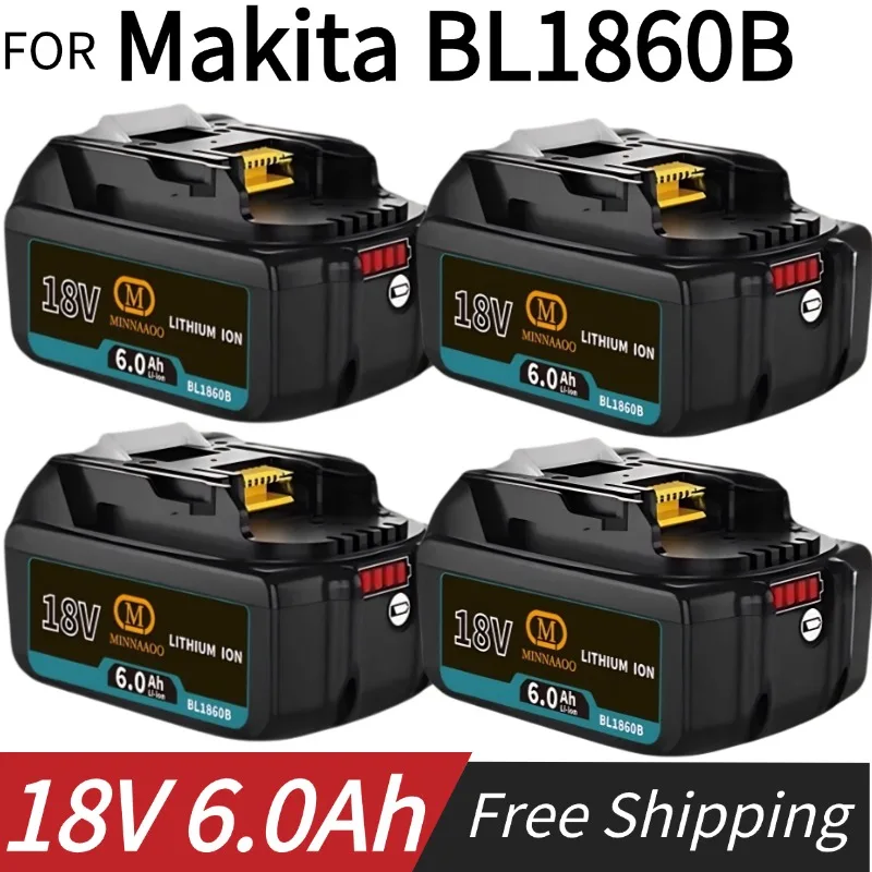 

2025 NEW BL1860 Rechargeable Batteries18V 6000mAh Lithium Ion for Makita 18v Battery 18Ah BL1850 BL1860B LXT400+Charger