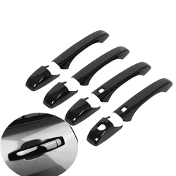 For Dodge Journey 2009 2010 2011 2012 2013 New Glossy Black Chrome Car Door Handle Cover Trim Sticker Styling Accessories