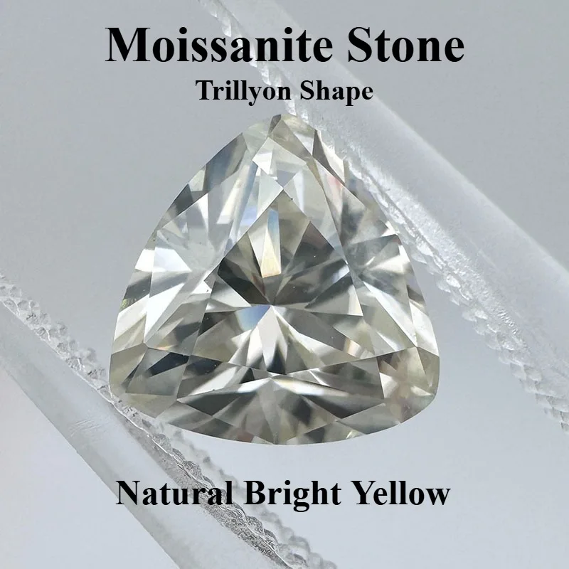 Moissanit-Stein in Mehreren Farben Trillion-Schliff Edelstein für DIY Ring Halskette Ohrringe Herstellung Besteht Diamanttester mit Zertifikat – Detail 9