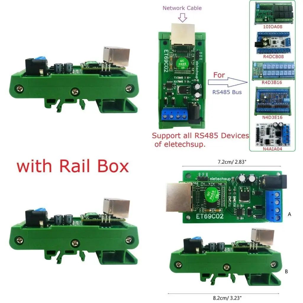 

31BA ET69C02 RJ45 to RS485 Converter UDP Modbus RTU MQTT Converter for PTZ Camera