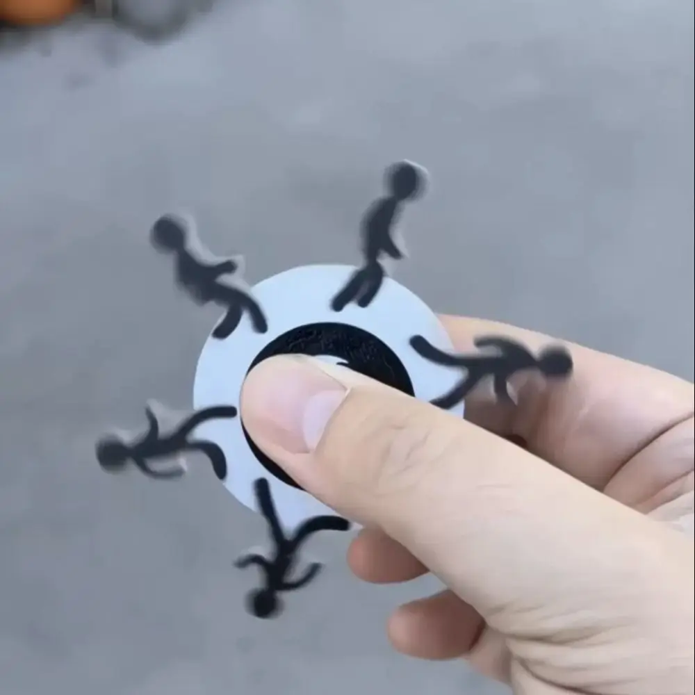 2 pièces main Spinner bâton homme doigt Spinner artisanat en alliage de Zinc Fidget Spinner drôle Cool main filature adultes cadeau