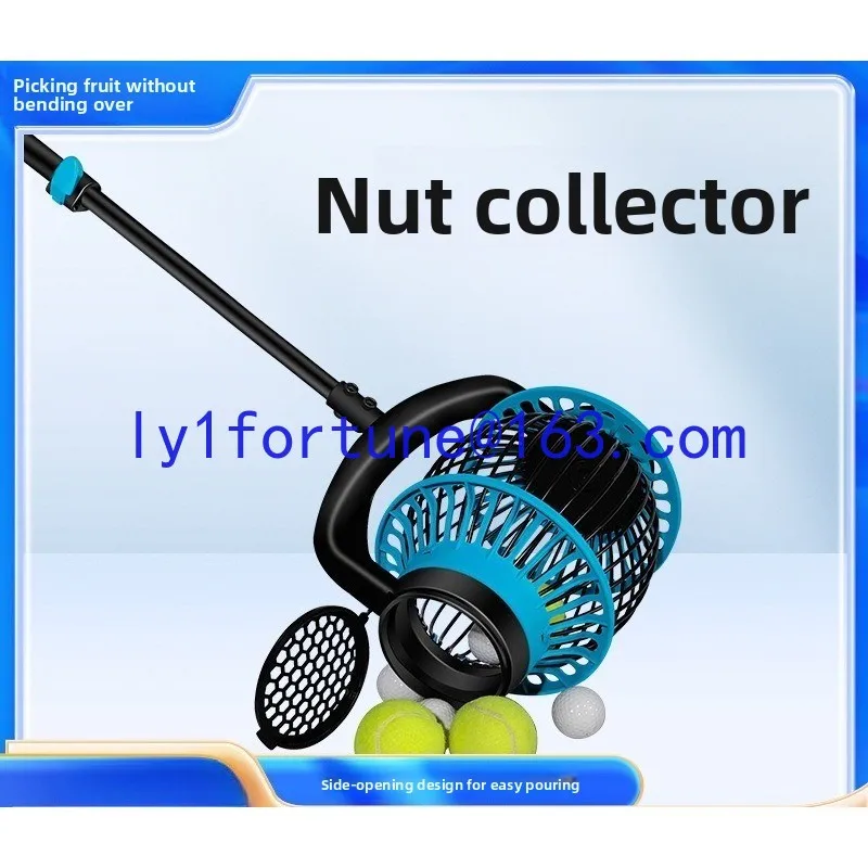 Orchard Tools Aluminum Alloy Telescopic Rod Nut Collector Chestnut Walnut Apple Picker Fruit Picker