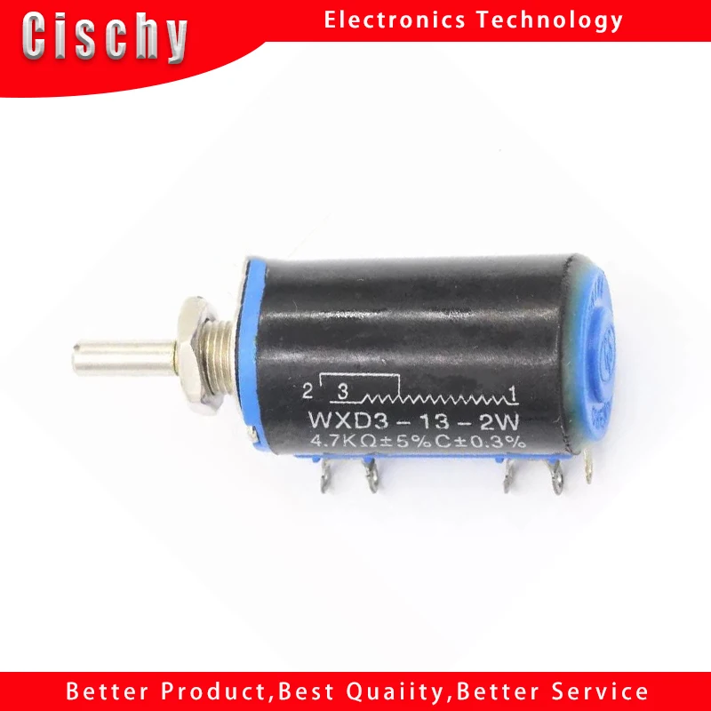 2PCS/lot WXD3-13-2W 10K ohm WXD3-13 2W Rotary side Rotary Multiturn Wirewound Potentiometer In Stock