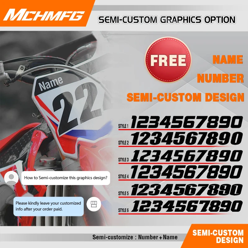 MCHMFG Custom Team Motorcycle Graphics Decal Stickers Kits For KTM Freeride  2012 2013 2014 2015 2016 2017 2018-2021