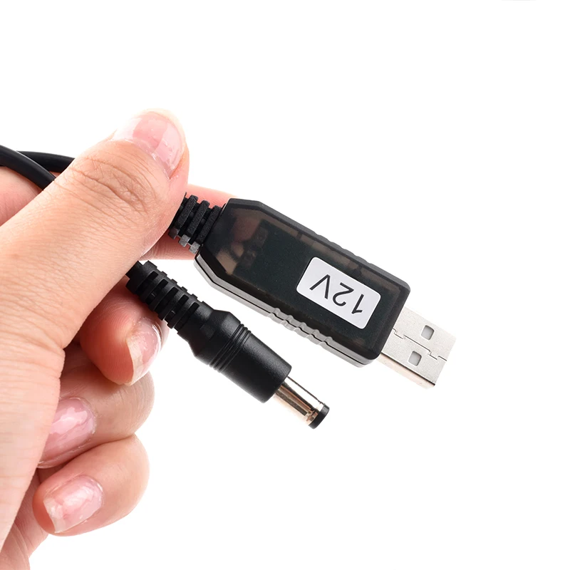 كابل تعزيز الجهد USB 5 فولت إلى 9 فولت 12 فولت بنك الطاقة، بنك الطاقة المحمول متصل بجهاز التوجيه، كابل إمداد الطاقة لتحويل الجهد