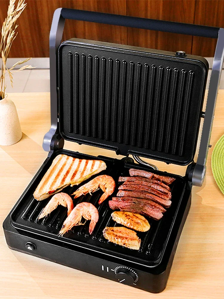 صانعة الساندوتشات متعددة الوظائف وشواية اللحم ، تسخين أوتوماتيكي على الوجهين ، مكبس بانيني ، من نوع V