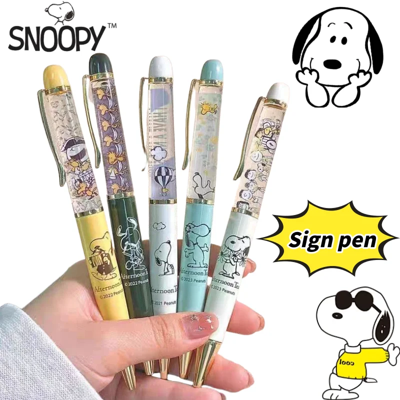 

Snoopy Woodstock cute kawaii creative anime merchandise signature pen fashionable high appearance personalized cartoon gel pen
