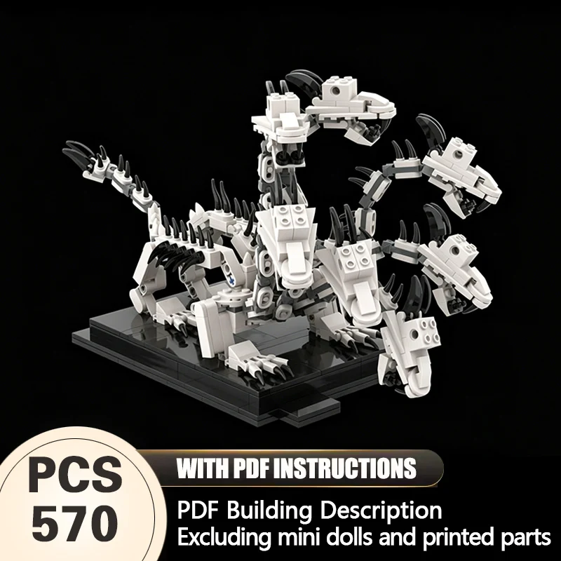 Creators Animal Series Model MOC Building Bricks Nine-Headed Serpent Modular Technology Gifts Holiday Assemble Children Toy Suit