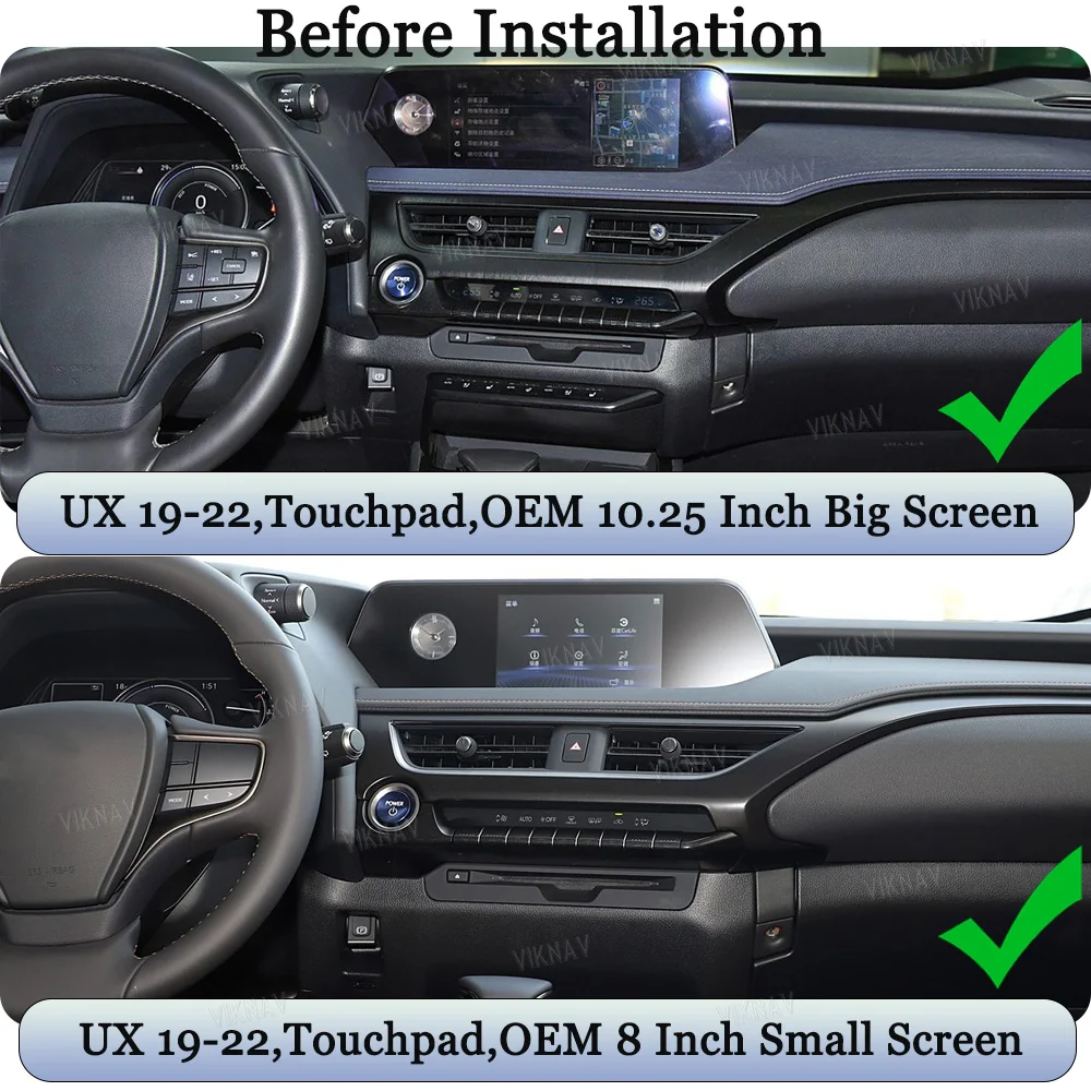 Viknav For Lexus UX 2019-2022 Linux Interface Box Fit For Original Car OEM Screen Wireless Apple CarPlay Android Auto