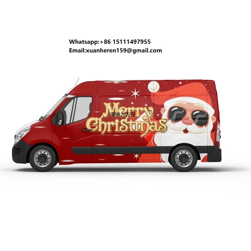 Custom Printed Cartoon Car Wrap Vinyl Christmas Full Body Sticker Waterproof PVC Auto Wrap Vinyl Film Decorative Car Body Film