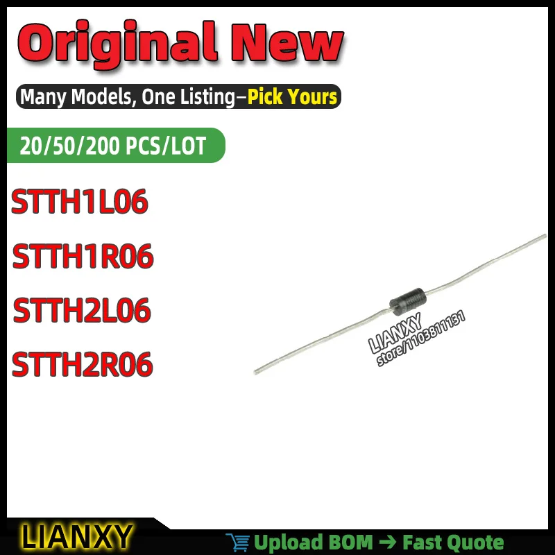 STTH1L06 STTH1R06 STTH2R06 STTH2L06 DO-204AL UFR DIODE ULTRA-FAST RECOVERY New Original