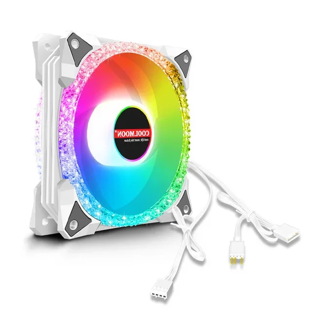 

Coolmoon ARGB Diamond 12 см вентилятор для корпуса ПК ШИМ-кулер для процессора охлаждающий вентилятор 120 мм гидравлический 5 В ARGB AURA SYNC