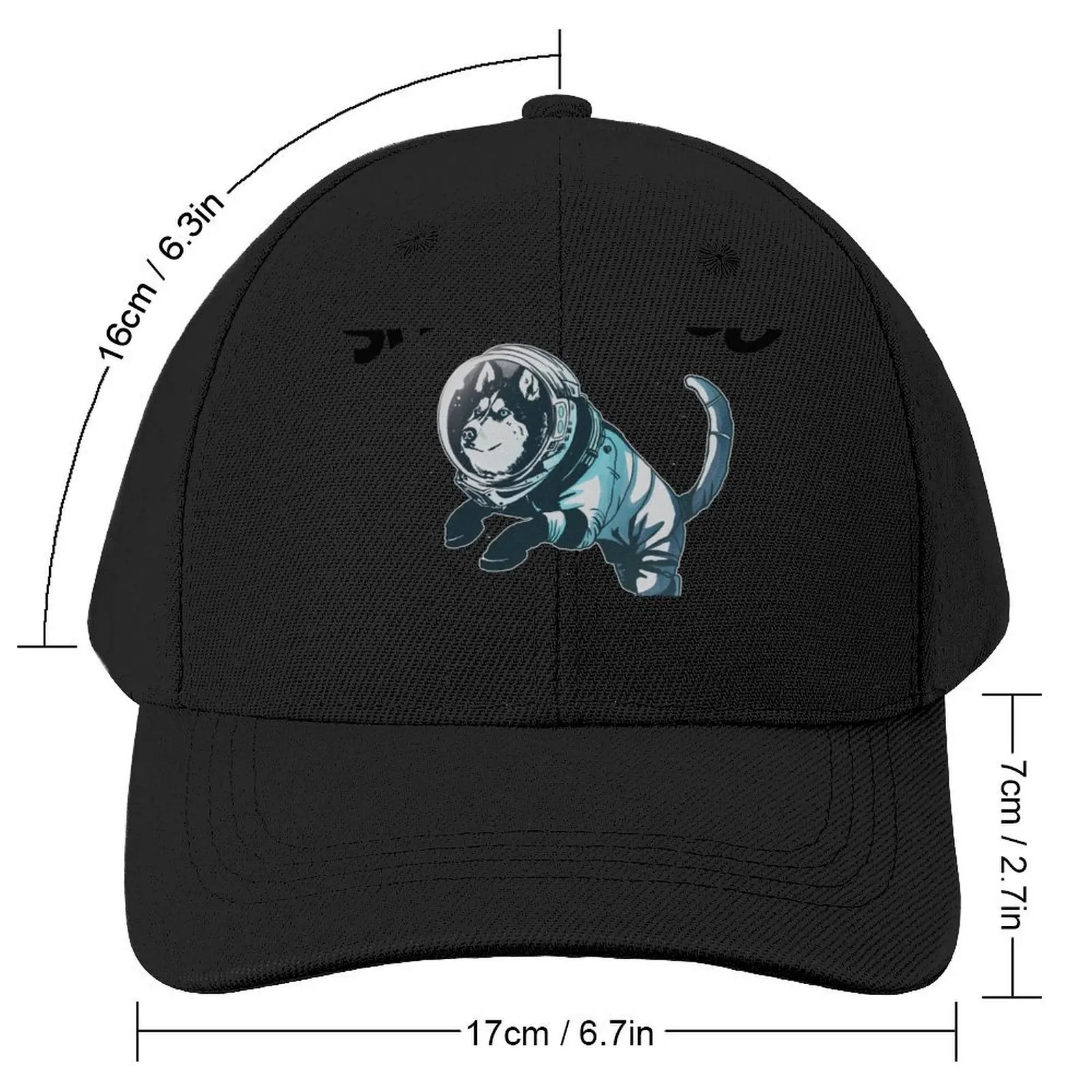 Funny design for dog lovers, Husky Doggo to space Baseball Cap Sunscreen Designer Hat Sports Cap birthday Men's Luxury Women's