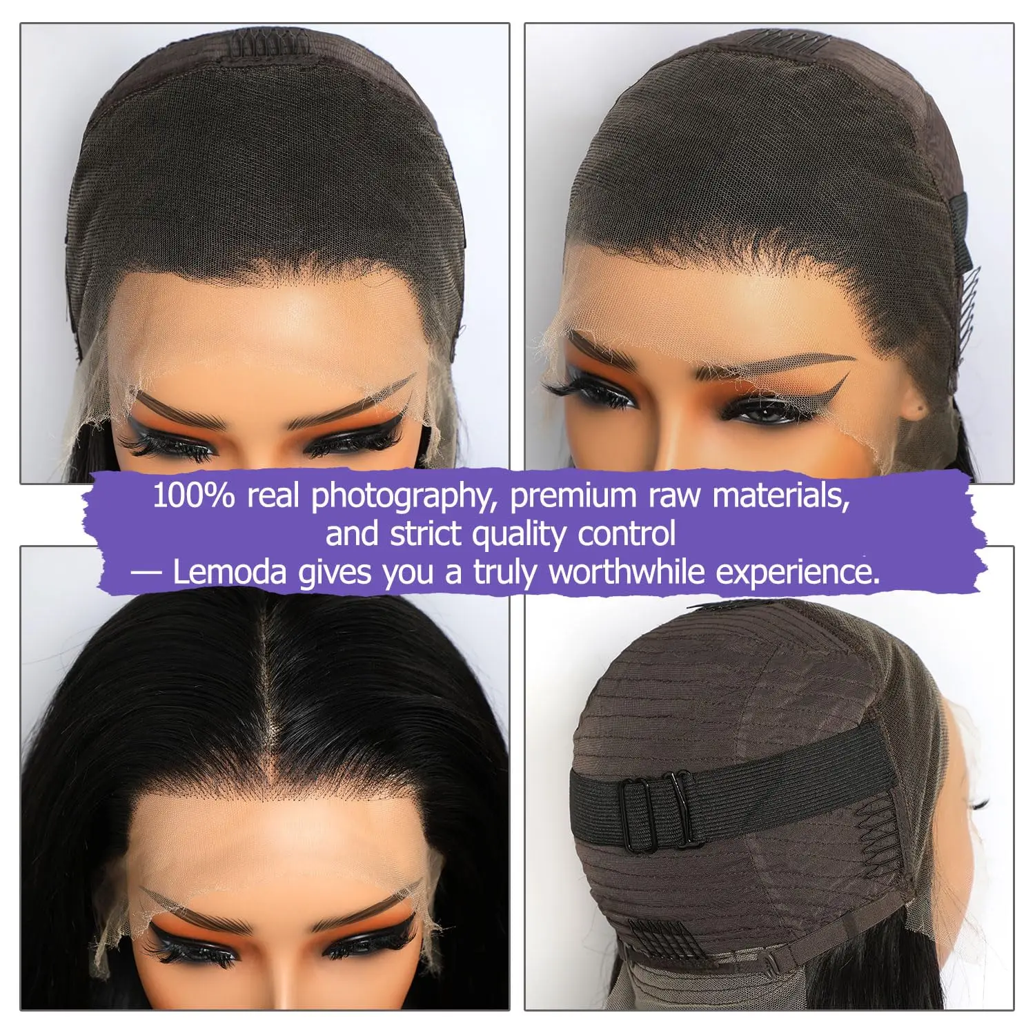 Lemoda مستقيم SKINLIKE ريال HD 13x4 كامل الدانتيل الباروكات الأمامية 210% الكثافة 15A شعر بشري لعذراء شعر مستعار غير مرئية المتوترة ينتهي الدانتيل