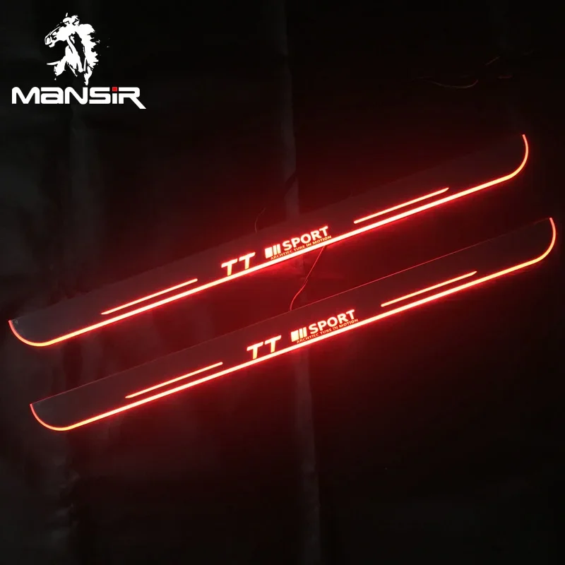 Светодиодные накладки на пороги для Audi TT Quattro Roadster Coupe 12 В, педальная доска, дорожка, приветственные автомобильные накладки, освещение