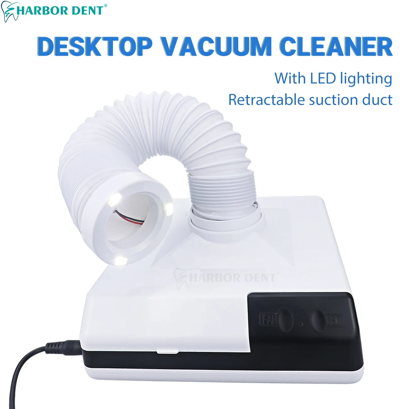 60W LED Dental Vacuum Cleaner With 1/2Pcs Filter For Polishing Strong Fan Collector Extractor Dentistry Dust Suction Machine