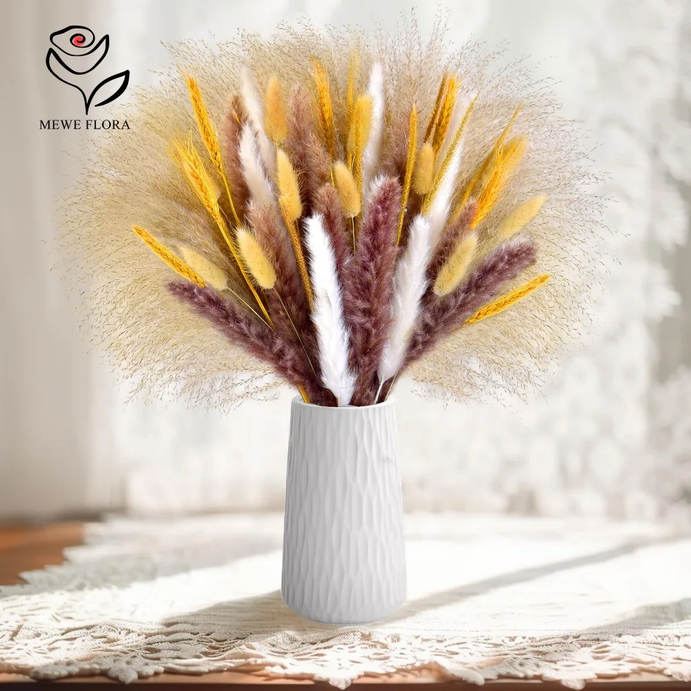 

Natural Dried Flowers Bouquets Indoor Home Decoration Pampas Grass Bohemian Arrangements Weddings Rooms Birthdays Party Decor