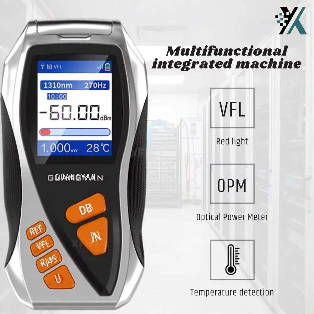 Y9 Optical Power Meter Measurement Optic Visual Fault Finder Fiber Tester Rj45 Cable Dry Battery OPM -70 to 6dBm VFL 5KM