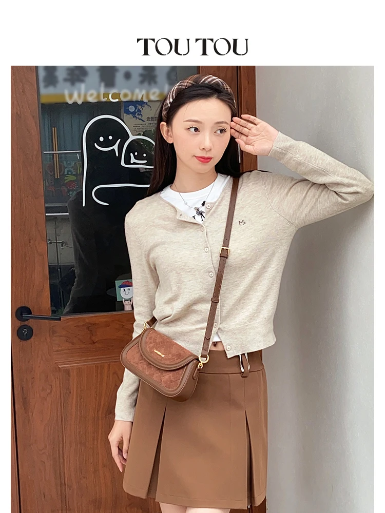 TOUTOU Women Underarm Bag 2024 New Original Designer Retro Premium Single Shoulder Crossbody Bag Versatile for Work and Commute