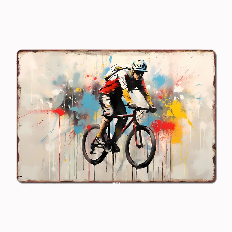 Downhill - Street Art Player Posters Metal Sign Custom Tin Wall Decor Club Garage Drawing Room Decor Vintage Home Decor