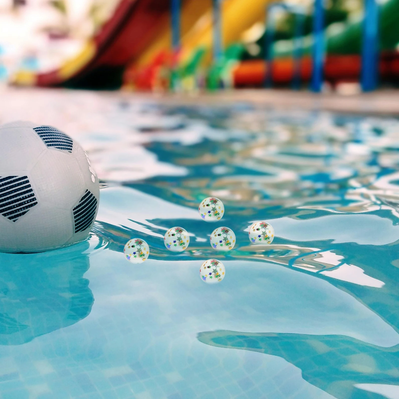 

100 Pcs Water Float Ball Summer Swimming Pool Games Skipping Balls Floating Orb Rubber Toys Toddler