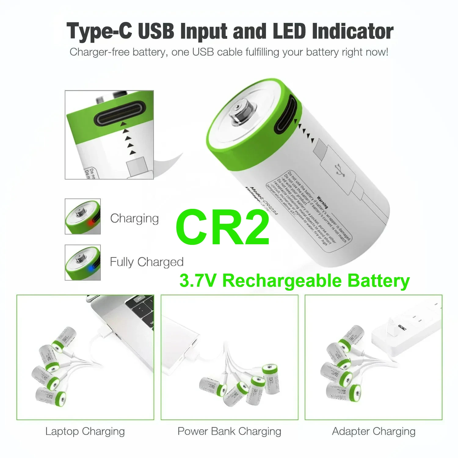 New 1-10Pcs 3.7V CR…