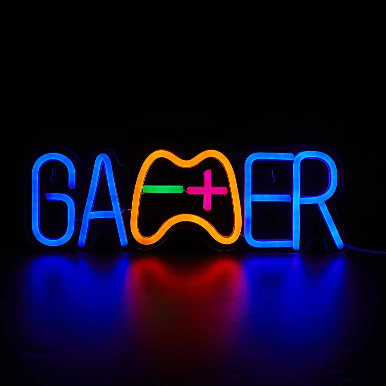 Chi-buy LED 네온 게이머 게임패드 포함 USB 전원 네온사인 장식 램프 사인 생일 선물 벽 장식 침실 룸 바 샵용