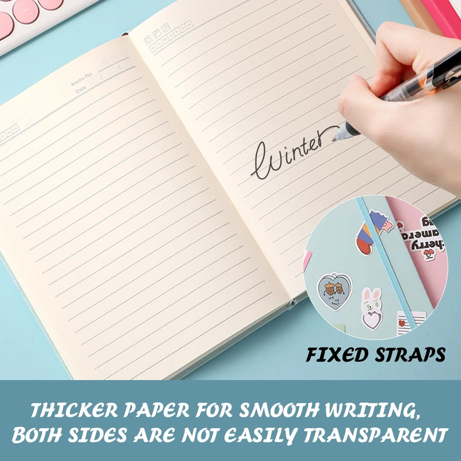 A5 Business with PU Notebook, Student Notebook, 200 Pages, Handcrafted Bookbook, Handcrafted Bookbook, Comes with Memo Paper